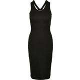 Urban Classics Elastan/Lycra/Spandex Kjoler Urban Classics Ladies Long Sleeveless Rib Dress - Black