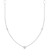 Belcher Chains Halskæder Thomas Sabo Charm Club Delicate Heart Necklace - Silver/Transparent