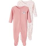 Pink Pyjamasser Name It Flower Nightsuit 2-pack -Rosette (13206515)