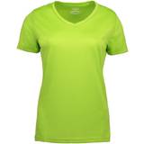 Grøn - V-udskæring - XXL Overdele ID Yes Active T-shirt W - Lime Green