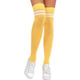 Leg Avenue Strømper Leg Avenue Gina Athletic Thigh High Stockings - Yellow/White