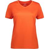 Orange - V-udskæring Overdele ID Yes Active T-shirt W - Orange