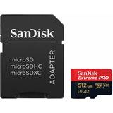 512 GB - V30 Hukommelseskort SanDisk Extreme Pro microSDXC Class 10 UHS-I U3 V30 A2 200/140MB/s 512GB