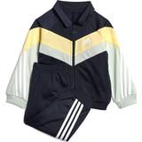 Multifarvet Tracksuits adidas Infant Future Icons Shiny Tracksuit - Legend Ink/Almost Yellow/Linen Green/White (HM8926)