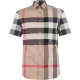 Burberry Ternede Overdele Burberry Check Stretch Poplin Shirt - Archive Beige