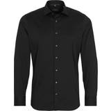 Elastan/Lycra/Spandex - Slim Skjorter Eterna Long Sleeve Shirt 3377 F170 - Black