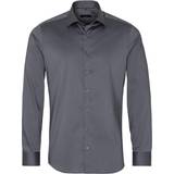 42 - Sølv Overdele Eterna Long Sleeve Shirt 3377 F170 - Grey/35 Silver