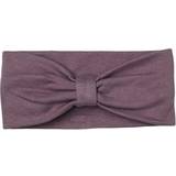 9-12M - Babyer Pandebånd Racing Kids Double layer Headband with Bow - Dusty Purple (500020 -79)