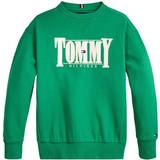 Fleece Sweatshirts Børnetøj Tommy Hilfiger Logo Appliqué Fleece Sweatshirt - Green Malachite (KB0KB07776)