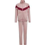 170 - Piger Tracksuits adidas Girl's 3 Stripe Colourblock Tracksuit - Pink/White/Dark Red (HC5908)