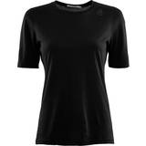 Træningstøj Toppe svedundertøj på tilbud Aclima Women's Lightwool Undershirt Tee - Jet Black
