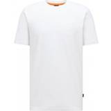 Hugo Boss Herre T-shirts Hugo Boss Relaxed-fit T-shirt With Logo Patch - White