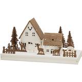 Hvid Julebelysning Konstsmide Wooden Silhouette Houses Julelampe 14cm