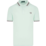 32 - 48 Overdele Fred Perry Mens Twin Tipped Polo Shirt - Blue