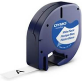Kontorartikler Dymo LetraTag Plastic Tape Black on Pearl White 1.2cmx4m