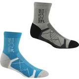 Regatta Sort Undertøj Regatta Womens/ladies Outdoor Boot Socks (pack Of 2) (light Steel/niagra Blue)