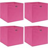 VidaXL Pink Kasser & Kurve vidaXL 4 stk. 32x32x32 stof pink Opbevaringsboks