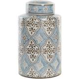 Dkd Home Decor Porcelæn Beige Blå Araber (18 x 18 x 30 cm) Vase