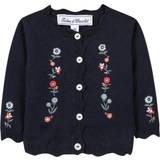 Babyer - Kashmir Overdele Tartine et Chocolat Broderet Blomstret Cardigan Marine Marineblå