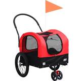 Hunde Kæledyr vidaXL 2-in-1 Bicycle Trailer and Jogging Stroller Pet