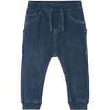 Babyer - Jeans Bukser Name It Baby's Sweat Baggy Fit Jeans - Dark Blue Denim