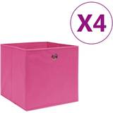 VidaXL Pink Kasser & Kurve vidaXL 4 stk. 28x28x28 cm uvævet stof lyserød Lyserød Opbevaringsboks