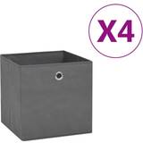 VidaXL Opbevaringsbokse vidaXL 4 pcs Non-woven Fabric 28x28x28 cm Grey Storage Box