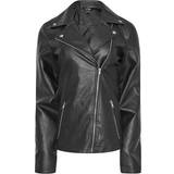 20 - Polyuretan Overtøj LTS Tall Faux Leather Biker Jacket