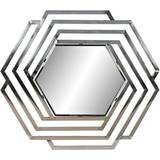 Sølv Spejle Dkd Home Decor Krystal Sølvfarvet Rustfrit stål Shabby Chic (71 x 2 x 81 cm) Vægspejl