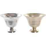 Guld Vaser Dkd Home Decor Gylden Vinglas Sølvfarvet Aluminium Moderne (2 enheder) (30 x 30 x 23 cm) Vase
