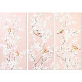 Pink Billeder Dkd Home Decor Ptica Orientalsk (40 x 3 x 90 cm) (3 enheder) Billede