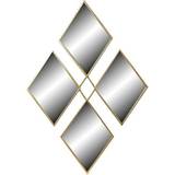 Metal - Rektangulær Spejle Dkd Home Decor Rhombus Vægspejl 63x90cm