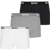 Hugo Boss Herre - XS Underbukser Hugo Boss Logo Waistbands Trunks 3-pack - White/Grey/Black
