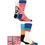 Pink Tøj Happy Socks 4-Pack WWF Gift Box, White/Pink/Black/multi