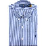 Polo Ralph Lauren Elastan/Lycra/Spandex Overdele Polo Ralph Lauren Poplin Slim Stripe Shirt - Blue
