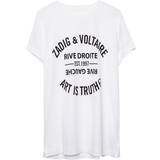 Zadig & Voltaire Dame T-shirts & Toppe Zadig & Voltaire T-shirt Walk Blason Blanc Taille Femme