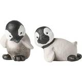 Transparent Dekorationsfigurer Klarborg Baby Penguins Futte & Gumbi Dekorationsfigur 5cm 2stk