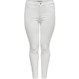 48 - Dame - Hvid Jeans Only Curve Augusta Hvide skinny-jeans