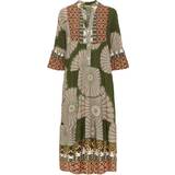 Grøn - One Size Kjoler Marta kjole lang med mønster