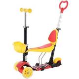 Løbehjul Nils Extreme FUN HLB07 4in1 children's scooter BLACK-YELLOW-RED