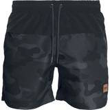 Camouflage Badebukser Urban Classics Pattern Swim Shorts black/rose
