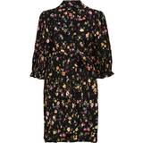 Selected 40 - Sort Kjoler Selected Floral Mini Dress - Black
