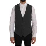 Herre - Sølv Veste Dolce & Gabbana Mens Gray STAFF Cotton Striped Vest