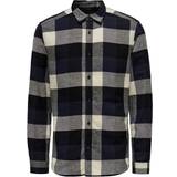 Only & Sons Herre - XL Skjorter Only & Sons Slim Fit Shirt Collar Shirt - Blue