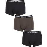 Hugo Boss Herre Underbukser HUGO BOSS Organic Cotton Trunk 3-pak Black/Green
