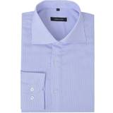 VidaXL Tøj vidaXL businessherreskjorte stribet og lyseblå