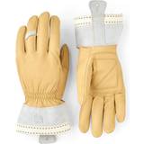 60 - Gul - Skind Tøj Hestra Skullman 5 Finger Glove - Natural Brown