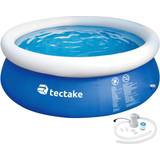 Tectake Udendørs legetøj tectake Oppusteligt badebassin med pumpe Ø 300 x 76 cm blå