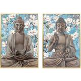 Blå Billeder Dkd Home Decor Buddha Orientalsk (51,5 x 3,5 x 71,5 cm) (2 enheder) Billede