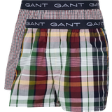 Gant Orange Undertøj Gant 2-pak Cotton With Fly Boxer Shorts Checked